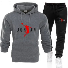 Fashionable men's sportswear set 2025 Spring and Autumn New outdoor men's casual pullover + jogging Pants two-piece set