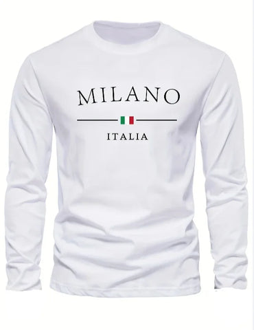 Men's 3D Printed Long Sleeve T-Shirt Casual Fashion Crew Neck T-Shirt Sports Top Daily Comfort Light Breathable Quick Dry