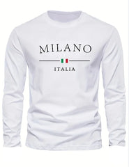 Men's 3D Printed Long Sleeve T-Shirt Casual Fashion Crew Neck T-Shirt Sports Top Daily Comfort Light Breathable Quick Dry