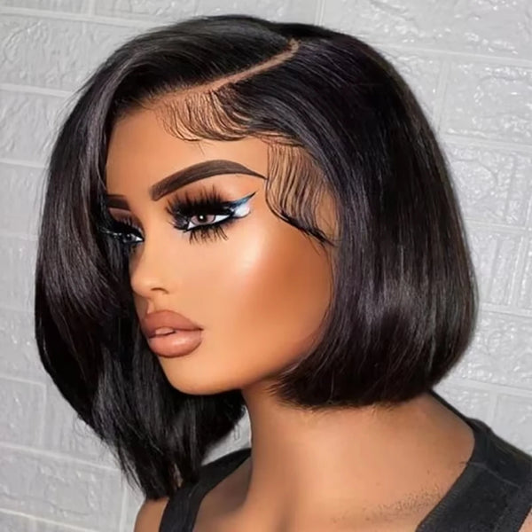 250% Density 13x4 13x6 HD Lace Front Human Hair Wigs For Women Brazilian Straight Short Bob Glueless Wigs 7x5 Lace Frontal Wigs