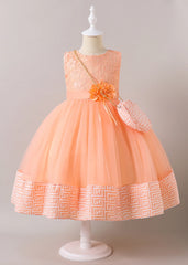 HETISO Girl Dresses with Bag long Sleeve Coat Tulle Princess Ball Gown for Kids in Party Birthday Graduation Christmas 3-10Y