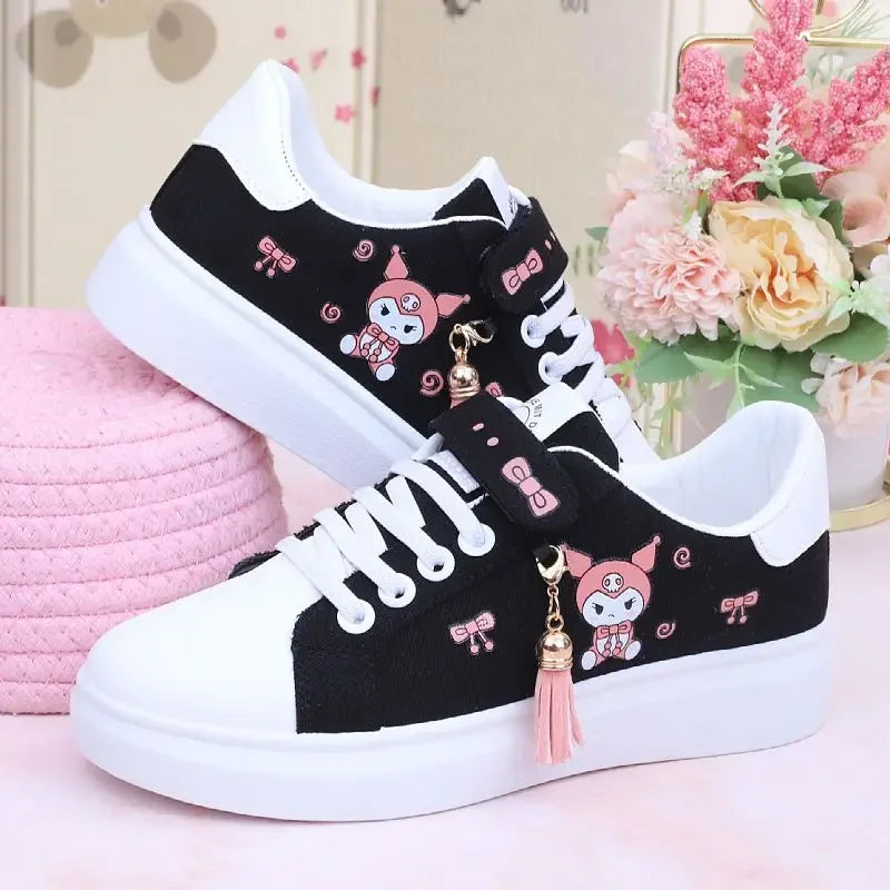 Sanrio Kuromi casual shoes girl canvas shoes my melody spring autumn