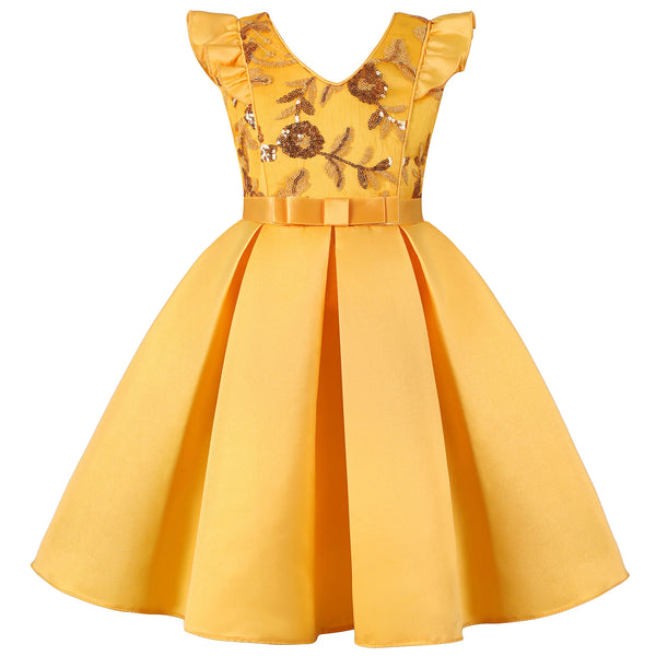 3-10Y  Girls' Dress Children's Sequined Evening Festival Party Princess Dress Party Dress for Kids Girl