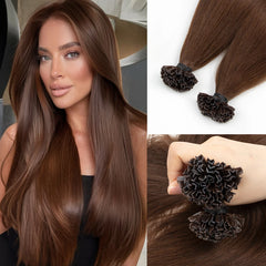 Mrs Hair Keratin Hair K Tip Hot Fusion Natural Human Hair Extensions Italy Keratin Glue Machine Remy Hair 12-22inch