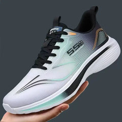 Men Breathable Mesh Running Shoes Lightweight Non Slip Soft Sole Casual Sneakers for Spring Summer