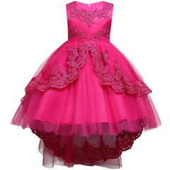 Children's Dress Princess  Embroidered Girl's Lace Flower Girl Trailing Ball Gown flower girl dresses vestidos para niñas