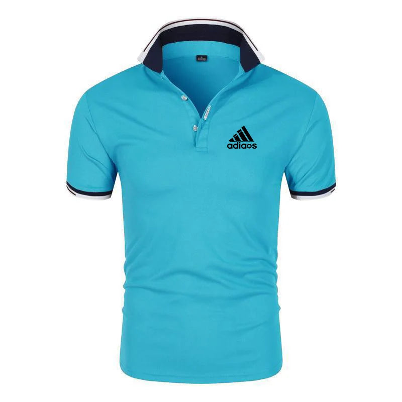 2024 Summer New Polo Shirt Men's Casual Solid Color Slim Fit Men t-shirt Fashion