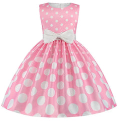 Summer Girls Rose Print Dress Princess Wedding Birthday Party Frocks Satin Children Vestidos Dresses For Girl Christmas Clothing