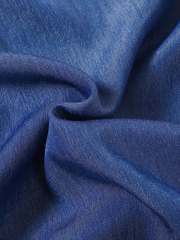 Girl's Casual Dress, Street Fashion, Sleeveless Dress With Ruffle Hem And Buckle Belt