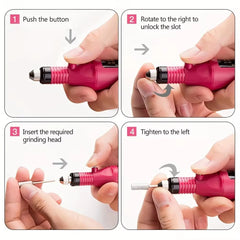 LINMANDA Professional USB Electric Nail Drill Polish File Kit with UV LED Nail Lamp Gel Manicure Dryer
