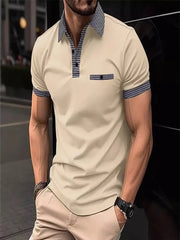 Men's short-sleeved polo shirts in color sportswear