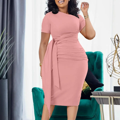 White Dress Women Sexy Bodycon dresses Round Neck Sleeveless Slied HighEl