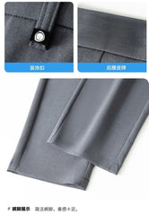 Men Plus Size Summer Thin Cotton Linen Suit Jacket Pants Set Wedding Host Groomman Formal Business Party Banquet Dress Suit