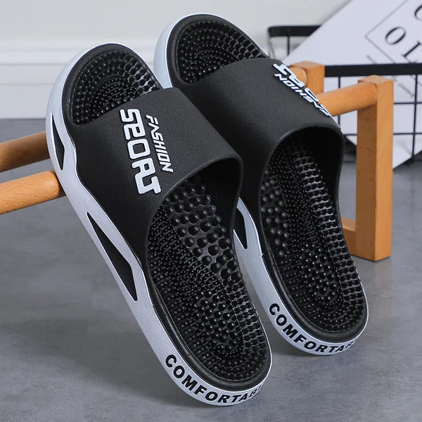 Couple massage slippers men's bathroom shower 2026 new acupoint foot therapy home indoor men's cool slippers summer