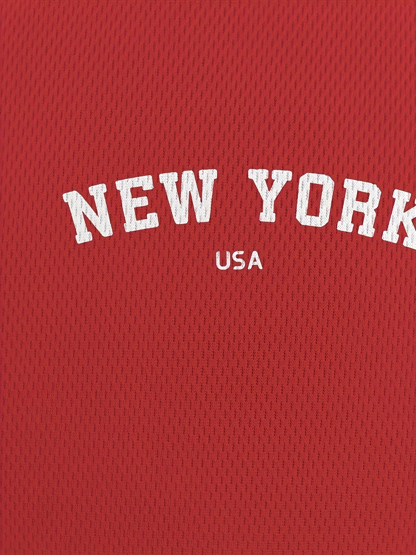 Men's Summer 100 Cotton Fashionable Casual Loose Large New York USA Letter Printed Round Neck Short Sleeve T-shirt Top