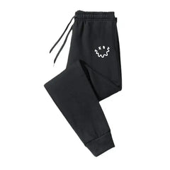 Men Casual Pants for Daily Wear with Jogging Pants Autumn Winter Men's Sweatpants Monste Smile Printed Lace-up Sweatpants