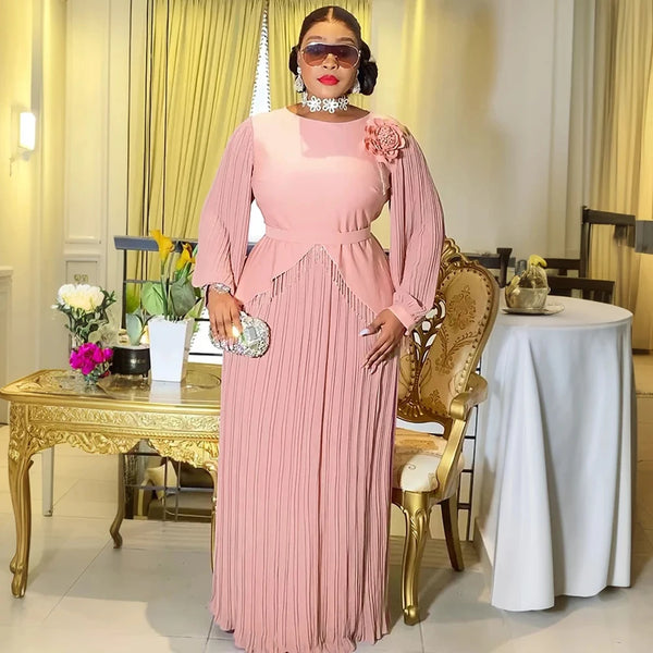 Elegant Women Chiffon Dresses Wedding Prom Party Evening Gown African Dashiki Maxi Robes 2026