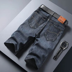 Denim Shorts Men's Summer Thin Straight Classic Designer Business Short Jeans Brand Clothing Stretch Korean