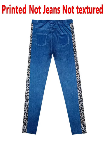 omen Printed Leggings Not Denim Pocket & Button  Fashion legging