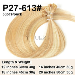 K Tip Hair Extensions Keratin Human Hair Hot Fusion Hair Extension European Hair Keratin Glue Machine Remy 12-20 inches