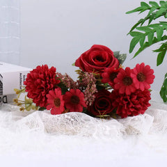 30cm Artificial Autumn Rose Flowers Wedding Christmas Vase Home Living Room DIY Fake Bouquet Decoration