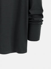 New long-sleeved T-shirt men's printed round neck long-sleeved T-shirt trend versatile casual tops men's clothing summer