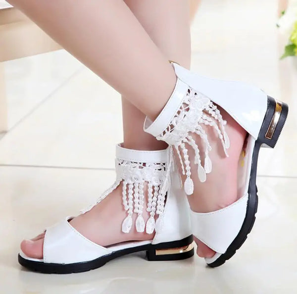 3 5 9 10 12 Years Kids Bow Sandals Children Girls Summer Cute Sandals Beach