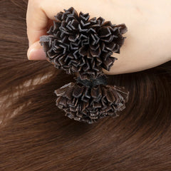 K -Tip Hair Extensions Human Hair V tip keratin fusion hair extensions Natural Straight Machine Remy Hair extensions