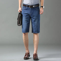 Summer Shorts Jeans Men Denim Pants Stretch Black Fashion Design Men's Jeans Slim Straight Male Short Jeans