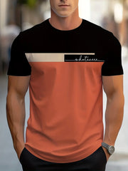 European and American Men's Summer Personalized Striped Letter