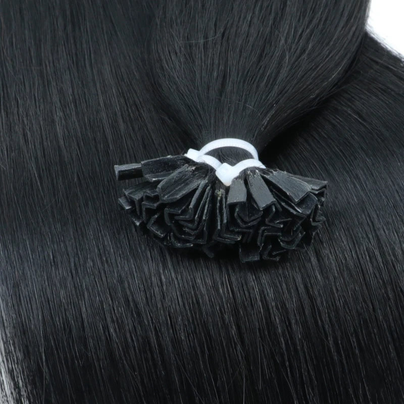 Wholesales K -Tip Hair Extensions Human Hair V tip keratin fusion hair extensions Natural Straight Machine Remy Hair extensions