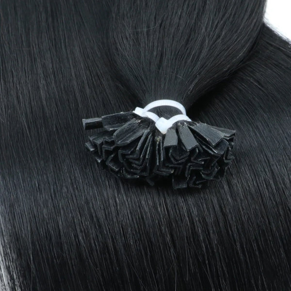 Wholesales K -Tip Hair Extensions Human Hair V tip keratin fusion hair extensions Natural Straight Machine Remy Hair extensions