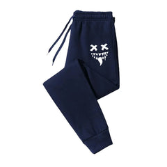 Autumn/Winter Men's Sweatpants Monster Smile Printed Lace-up Sweatpants Men Casual Pants
