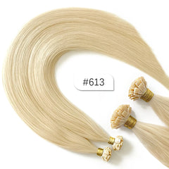 Flat Tip Keratin Hair Extensions Pre-Bonded Flat Tip Hair Extensions 50 Gram Double Drawn Straight 16-30 inch Indian Remy Hair