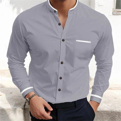 Men's Long Sleeve Shirts Plain Shirts Fashionable High Quality
