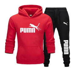 New Fashionable Fitness Jogging Casual Sportswear, Men's Hooded Sweatshirt Autumn and Winter Long Pants Two-piece Set