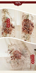 Custom New 3D Embossed Luxury Curtains for Living Dining Room Bedroom European Flower High-end Textured Noble Valance Tulle Cort