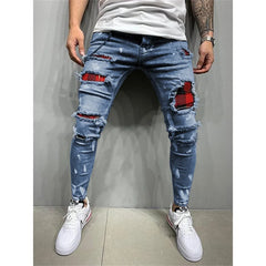 New Streetwear Men pants Stretch Jeans men Casual Men Solid Color Slim Fit Skinny Pants Fashion Sports Jogging Harajuku Pants