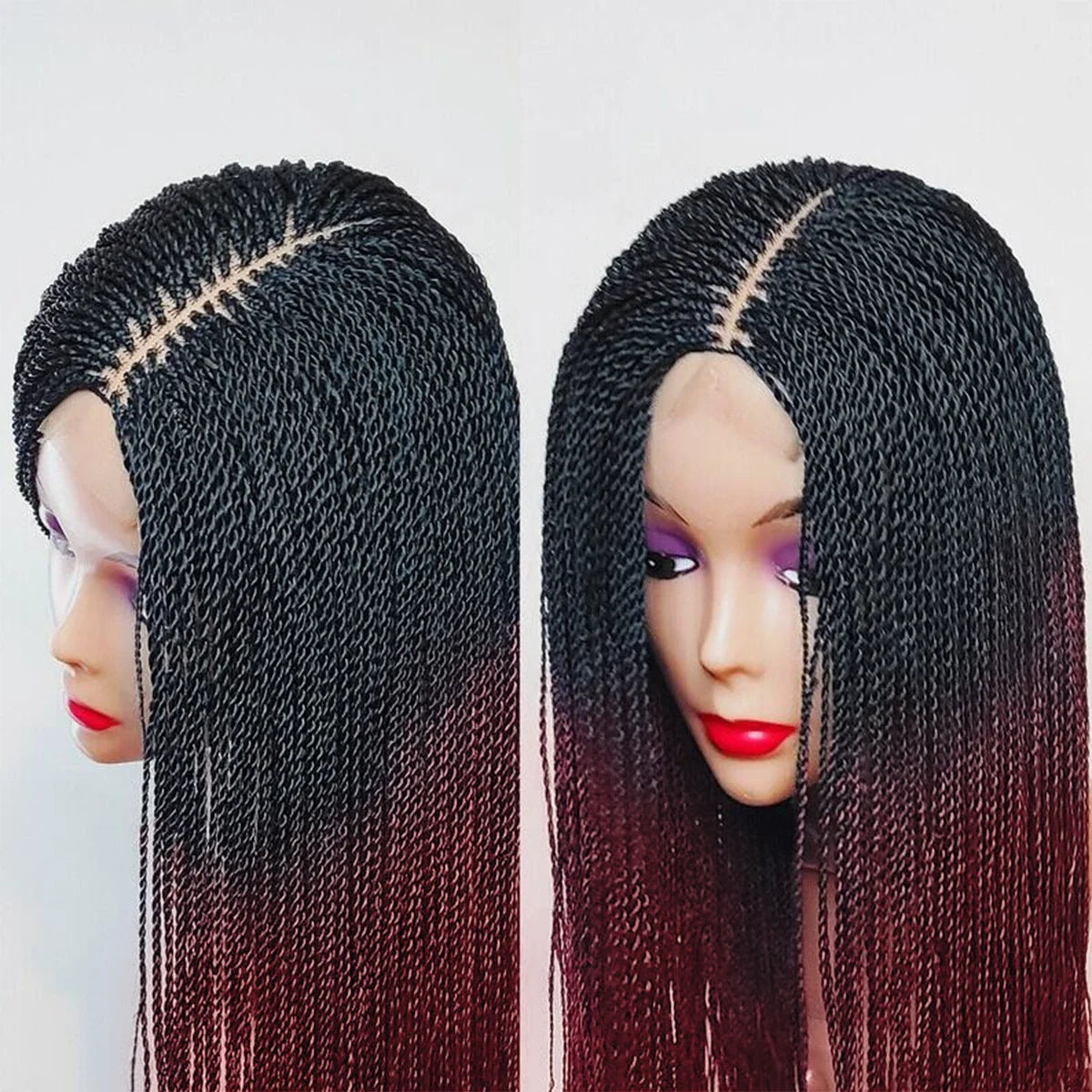 Glueless Micro Braid braided wig on 5x5 HD lace Frontal wig Customizable  braid wigs human