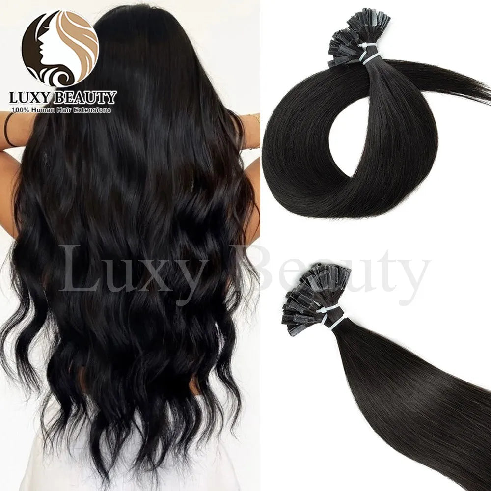 K Tip Hair Extensions Human Hair Keratin Tip Hot Fusion Hair Extensions Black Blonde Brown K Tip Human Hair Extensions 50pcs