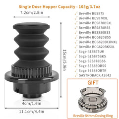 Espresso Coffee Grinder Blowing Bean Bin Single Dose Hopper Coffee Grinder Cleaning Tool For Breville Coffee Grinder Accessories