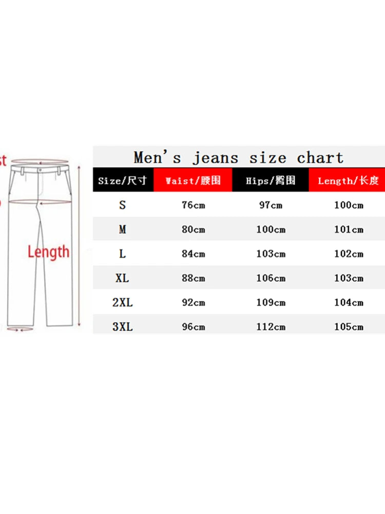 New Men's Slim Fit Stretch Jeans Casual Fashion Multi Pocket Cargo Denim Pants High  Jeans Work Hip Hop