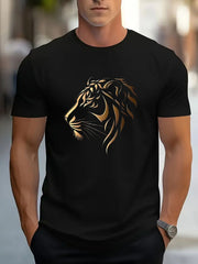 Men's summer 100 pure cotton fashionable casual loose creative cartoon  T-shirt