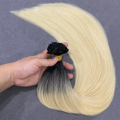 Human Hair Extensions Keratin K Tip Hot Fusion Human Hair Natural Hair Italy Keratin Glue Machine Remy Hair K Tip Straight