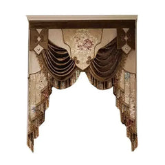 Custom New 3D Embossed Luxury Curtains for Living Dining Room Bedroom European Flower High-end Textured Noble Valance Tulle Cort
