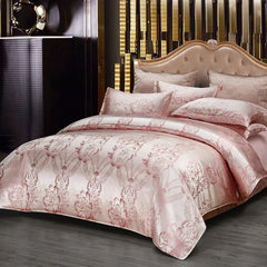 3pcs Duvet Cover and Pillow case Set No Filling,European Light Luxury Type Skin-Friendly Soft Fabric