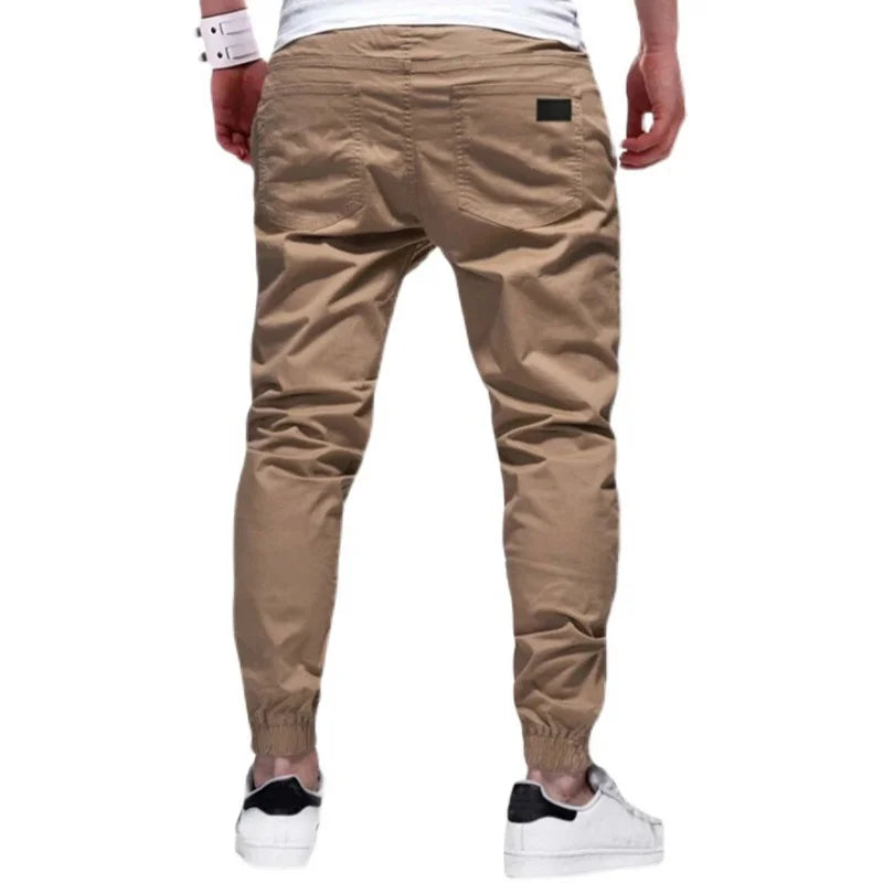2024 New Cargo Pants Men's Loose Straight sports Clothing Solid color sweatpants Versatile Joggers Woven Casual Male Trousers