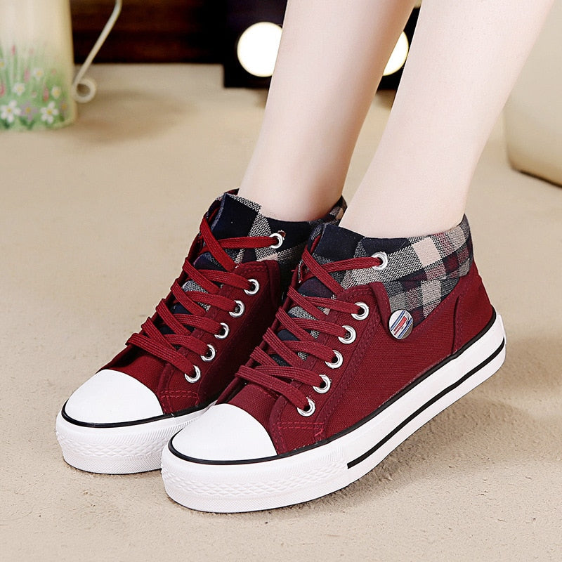 Women Platform Canvas Sneakers Woman Spring Casual Shoes Breathable Trainers Female Sneaker Summer Lady Vulcanized Shoes