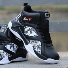 New Anti-Slip Men's High Top Men's Basketball Shoes Luxury Comfortable Running Shoes Fashionable Versatile Casual