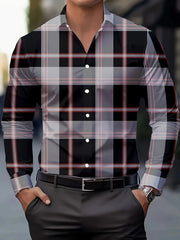 New Men's Shirts 3D Print Modern Geometric Long Sleeve shirts Casual